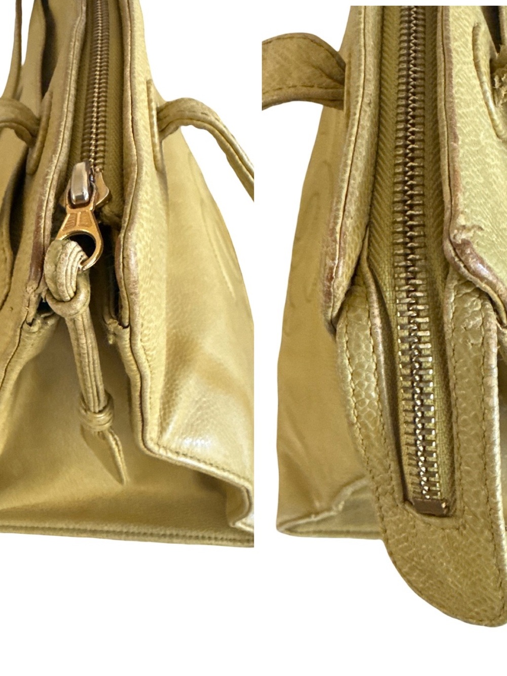 CHANEL CC Caviar Leather Zip Tote Shoulder Gold Beige Large - Picture 11 of 16